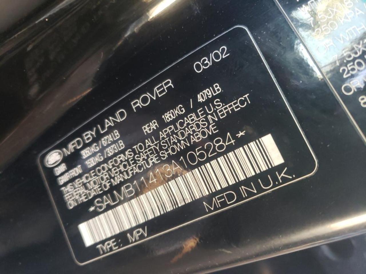Photo 10 from auction – 2003 LAND ROVER RANGE ROVE with VIN SALMB11413A105284