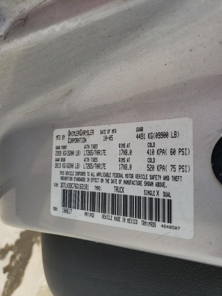 Photo 10 from auction – 2006 DODGE RAM 3500 with VIN 3D7LX39C76G163181