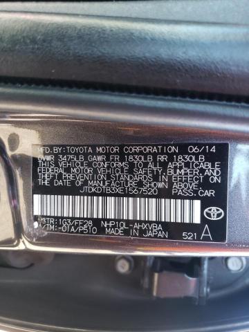 Photo 10 from auction – 2014 TOYOTA PRIUS C with VIN JTDKDTB3XE1567520