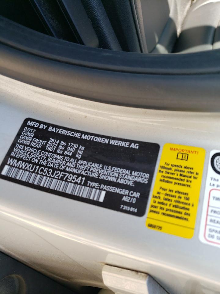 Photo 10 from auction – 2018 MINI COOPER with VIN WMWXU1C53J2F79541