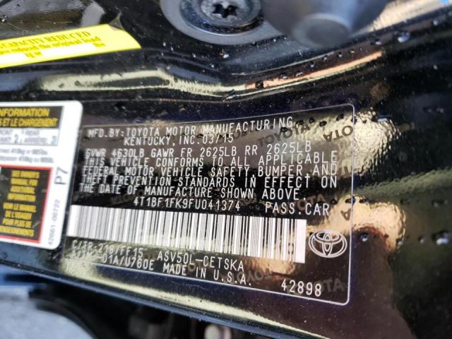 Photo 10 from auction – 2015 TOYOTA CAMRY LE with VIN 4T1BF1FK9FU041374