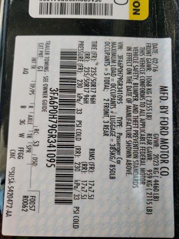 Photo 10 from auction – 2016 FORD FUSION SE with VIN 3FA6P0H79GR341095