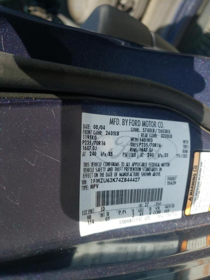 Zdjęcie 10 z aukcji – 2004 FORD EXPLORER X z VIN 1FMZU63K74ZB44427