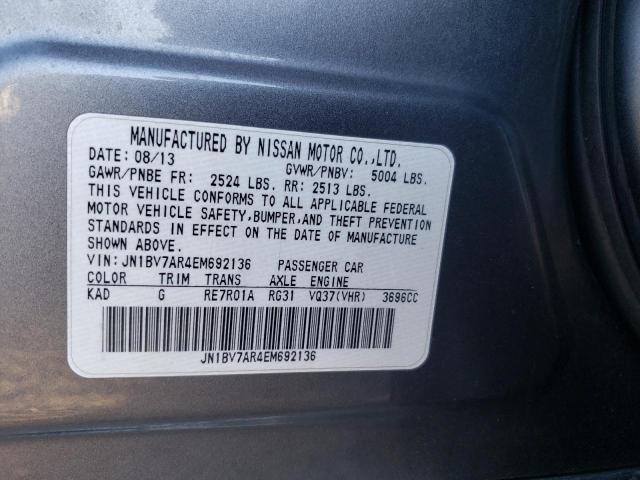 Photo 10 from auction – 2014 INFINITI Q50 BASE with VIN JN1BV7AR4EM692136