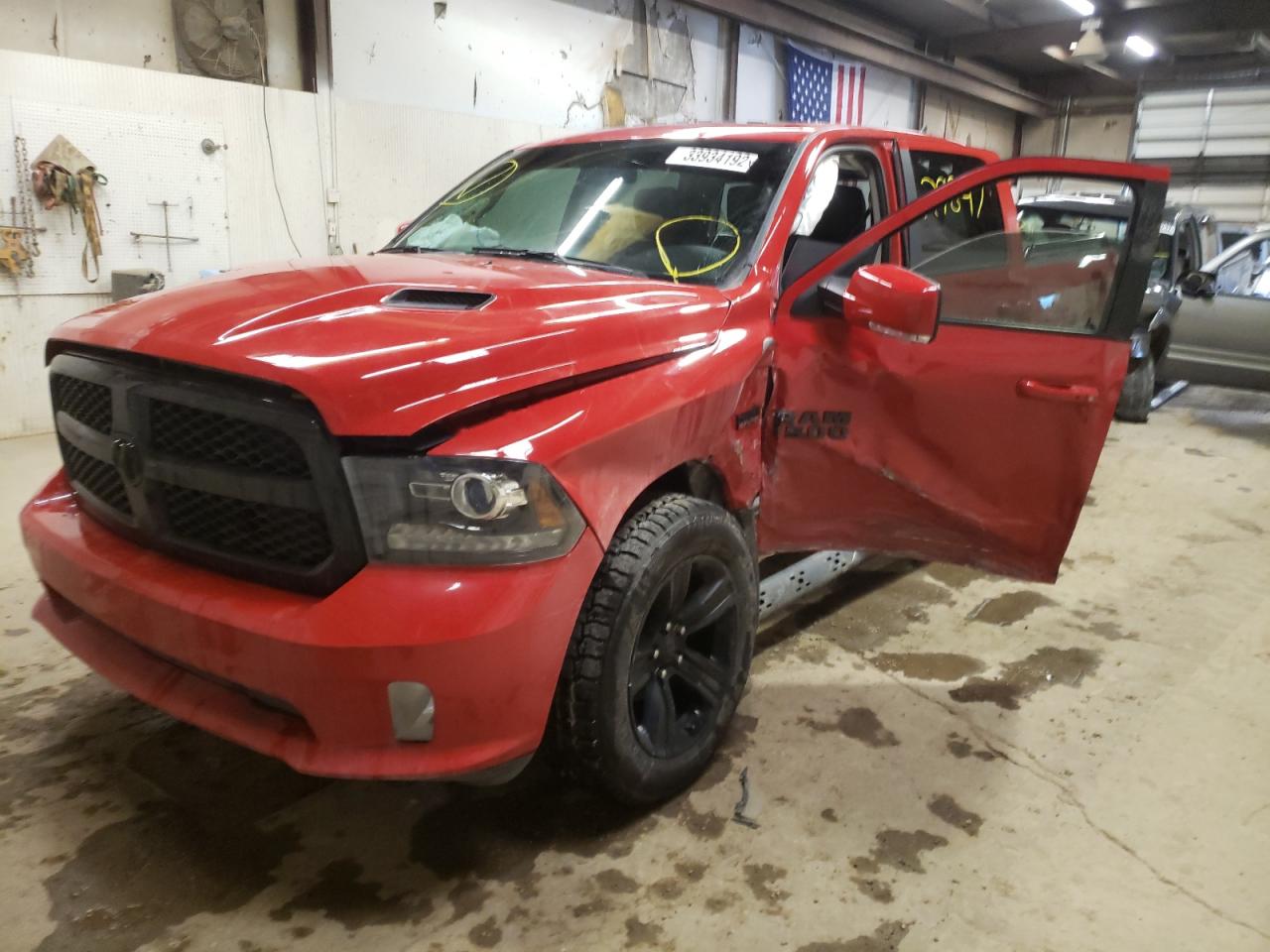Photo 2 from auction – 2018 RAM 1500 SPORT with VIN 1C6RR7UT2JS116047