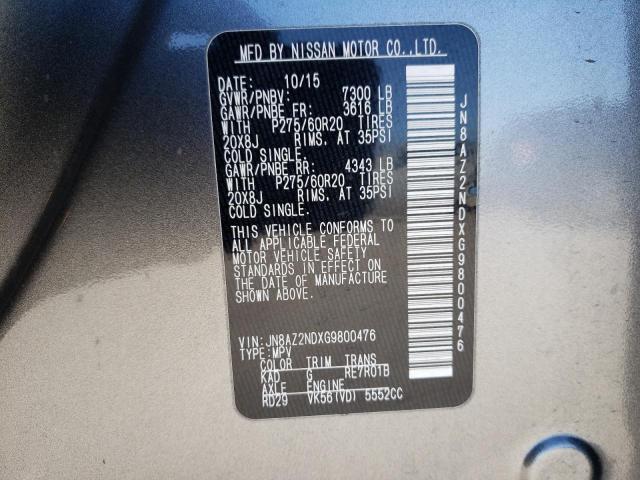 Photo 10 from auction – 2016 INFINITI QX80 with VIN JN8AZ2NDXG9800476