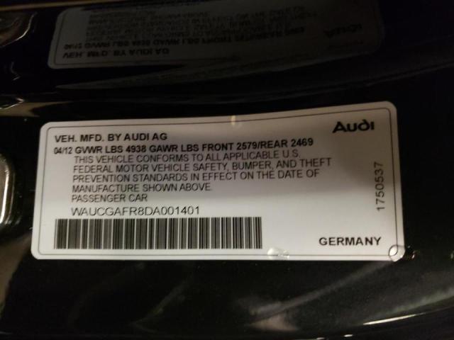 Photo 10 from auction – 2013 AUDI S5 PREMIUM with VIN WAUCGAFR8DA001401