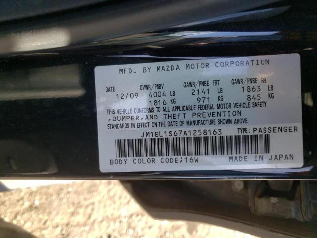 Photo 10 from auction – 2010 MAZDA 3 S with VIN JM1BL1S67A1258163