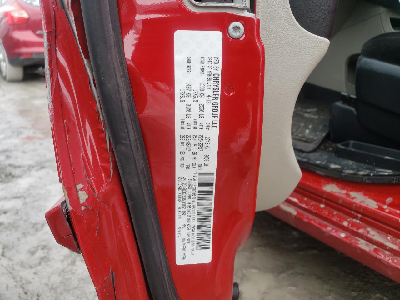 Photo 10 from auction – 2013 DODGE GRAND CARA with VIN 2C4RDGCG9DR739862