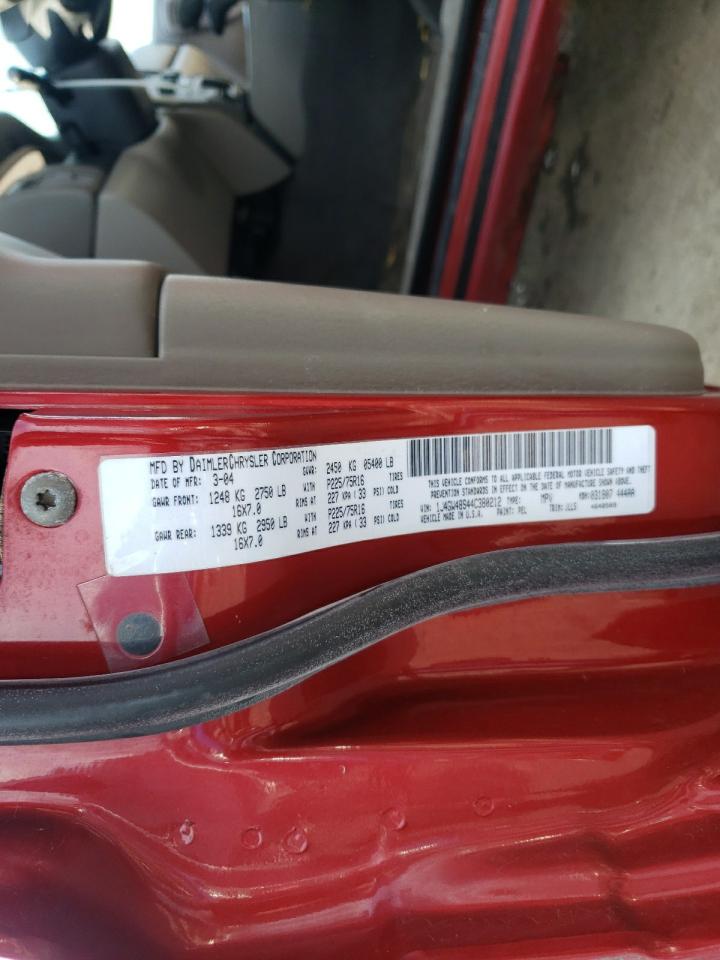 Photo 10 from auction – 2004 JEEP GRAND CHER with VIN 1J4GW48S44C380212