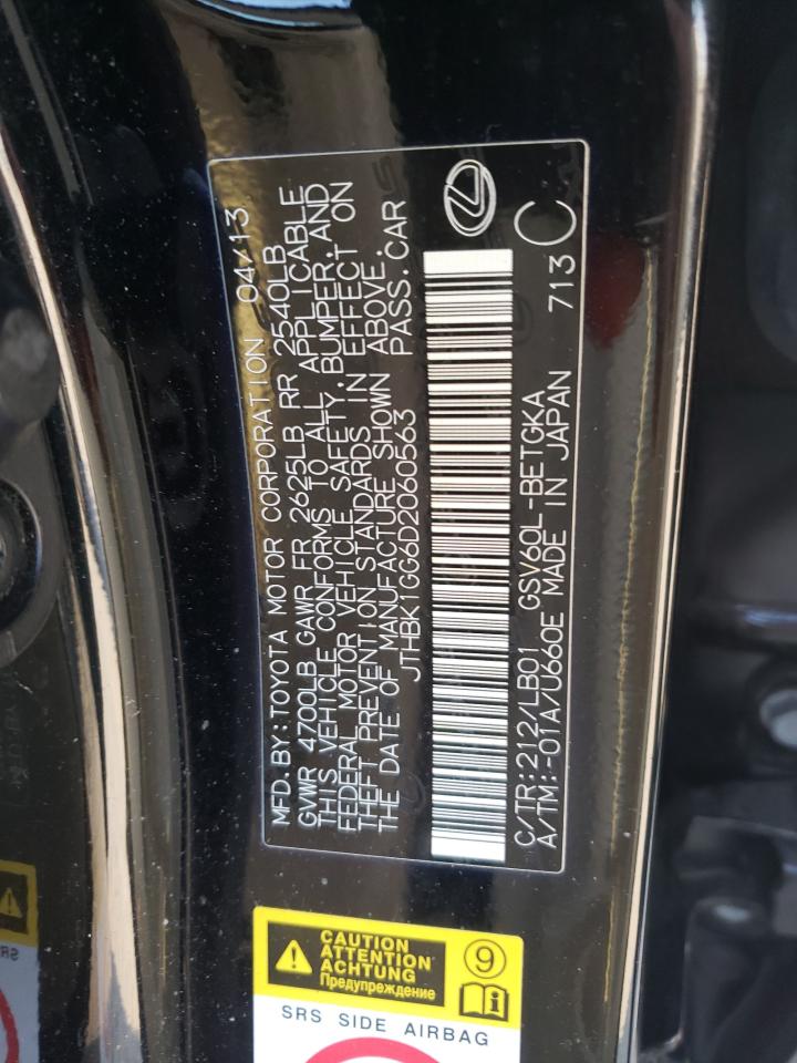 Photo 10 from auction – 2013 LEXUS ES 350 with VIN JTHBK1GG6D2060563