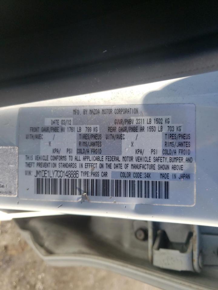 Photo 10 from auction – 2012 MAZDA MAZDA2 with VIN JM1DE1LY7C0148886