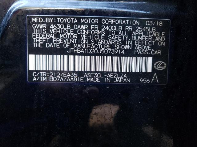 Photo 10 from auction – 2018 LEXUS IS 300 with VIN JTHBA1D20J5073914