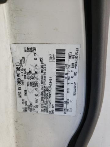 Photo 10 from auction – 2010 FORD EXPLORER X with VIN 1FMEU7DE5AUA52481