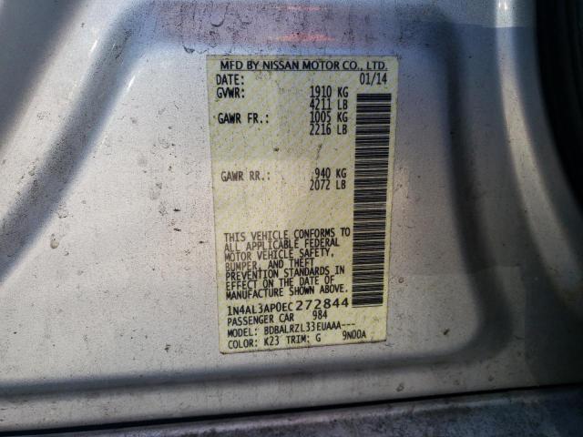 Photo 10 from auction – 2014 NISSAN ALTIMA with VIN 1N4AL3AP0EC272844