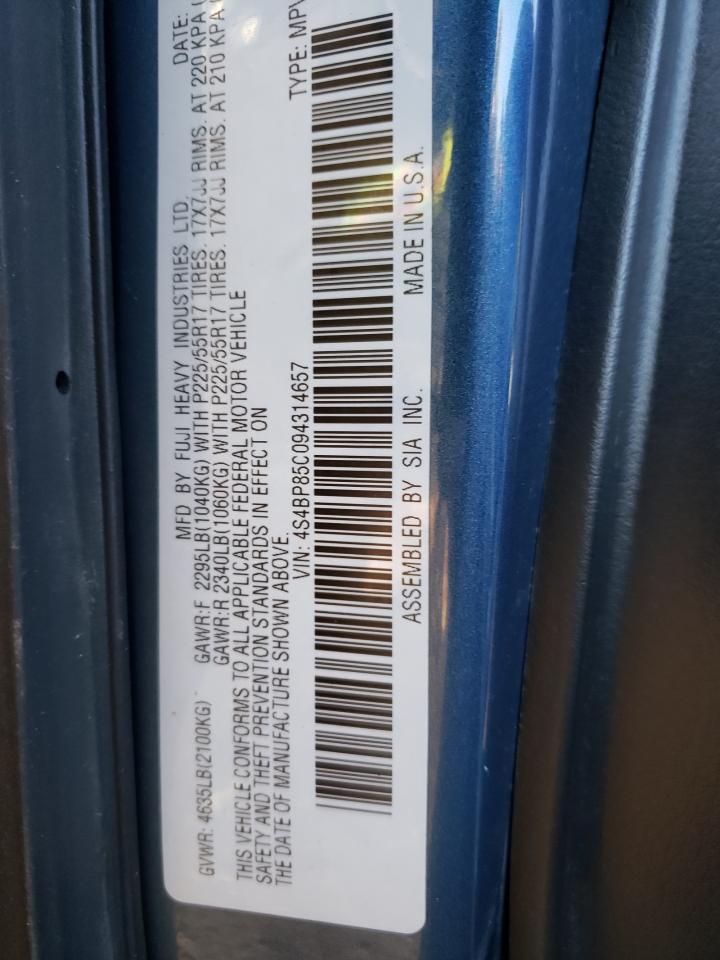 Фото 10 с аукциона – 2009 SUBARU OUTBACK 3. с VIN 4S4BP85C094314657