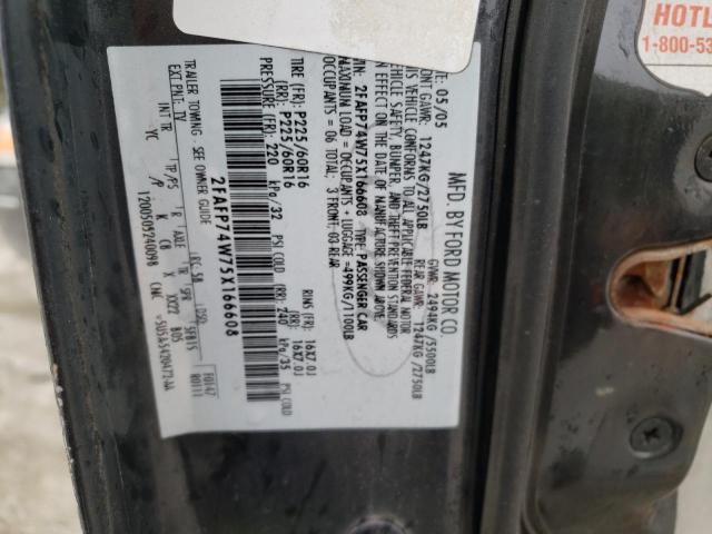 Photo 10 from auction – 2005 FORD CROWN VICT with VIN 2FAFP74W75X166608