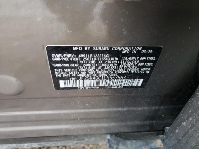 Photo 10 from auction – 2020 SUBARU FORESTER P with VIN JF2SKAGC1LH553563