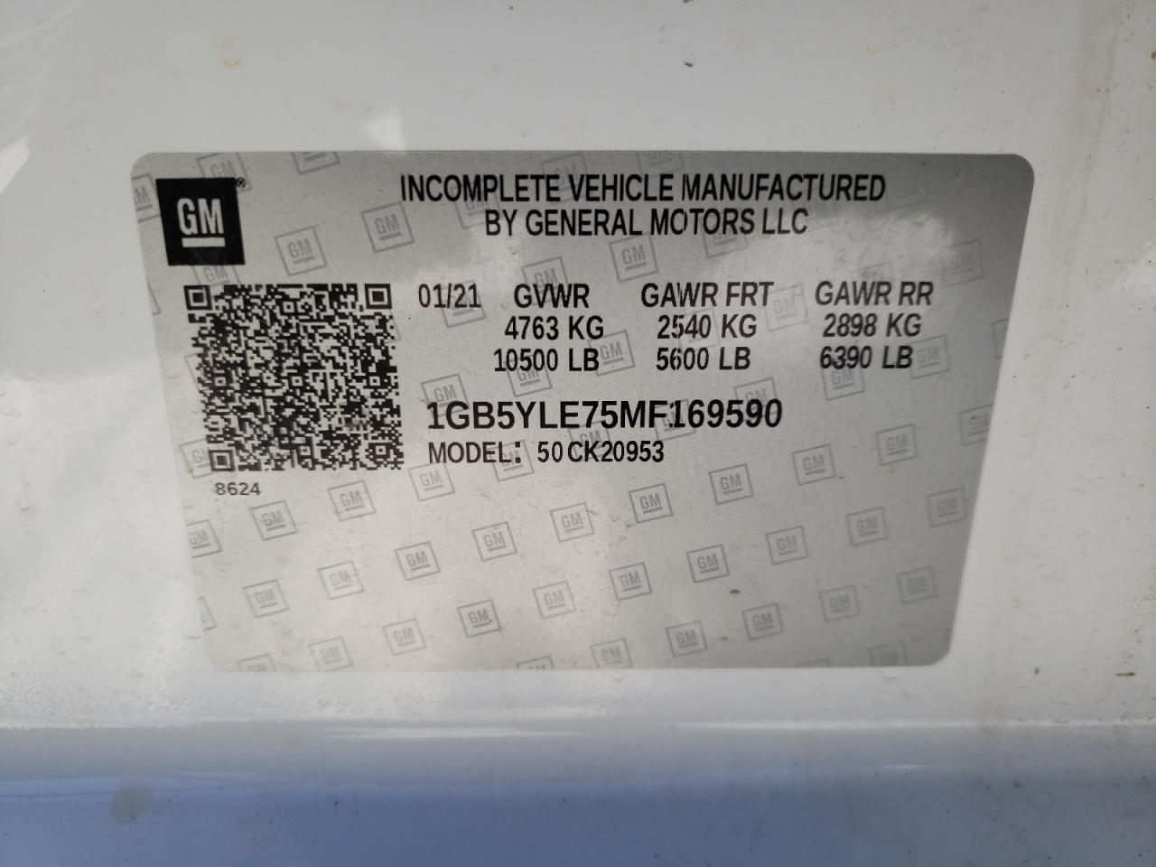 Photo 10 from auction – 2021 CHEVROLET SILVERADO with VIN 1GB5YLE75MF169590