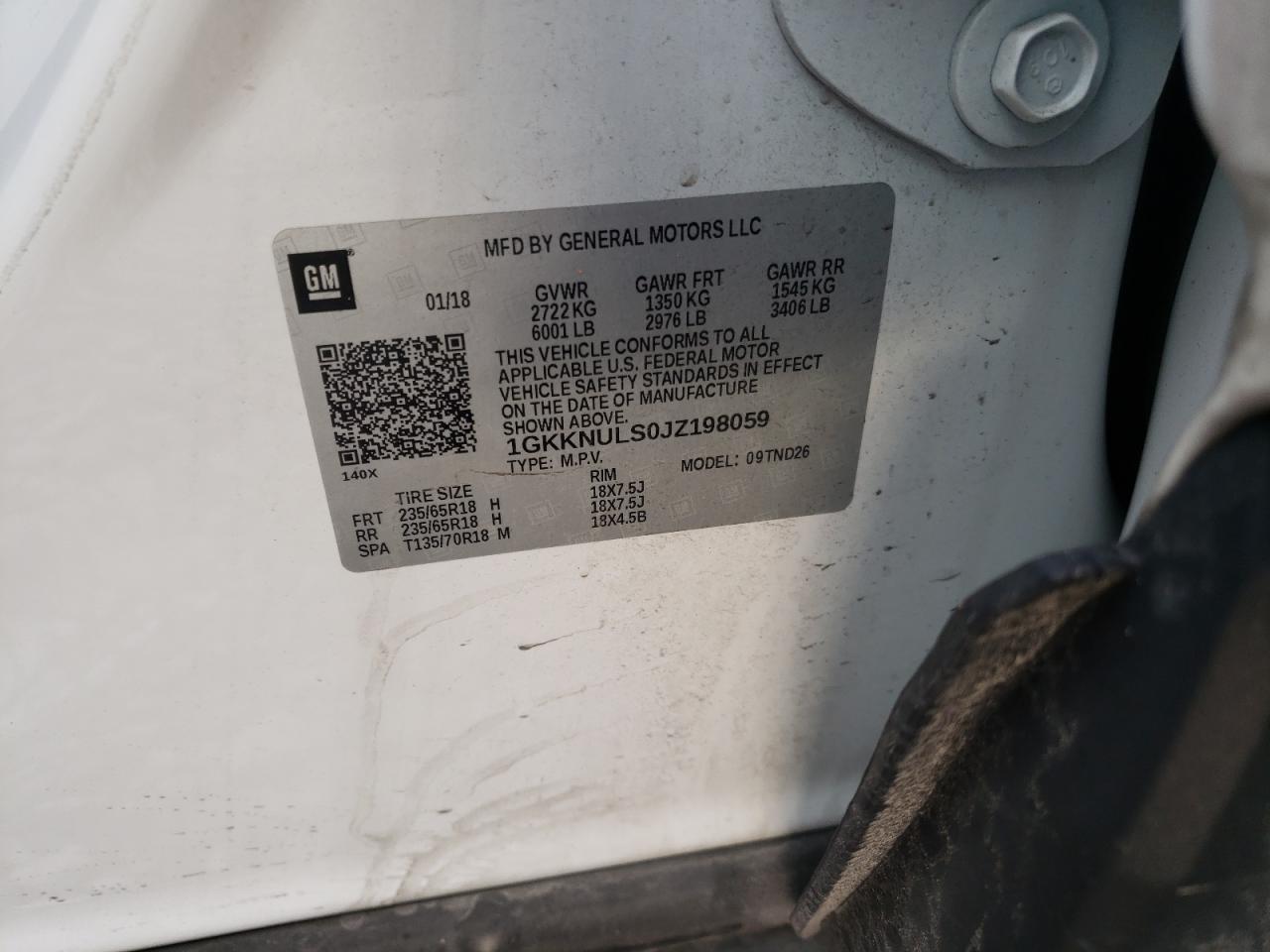 Zdjęcie 10 z aukcji – 2018 GMC ACADIA SLT z VIN 1GKKNULS0JZ198059