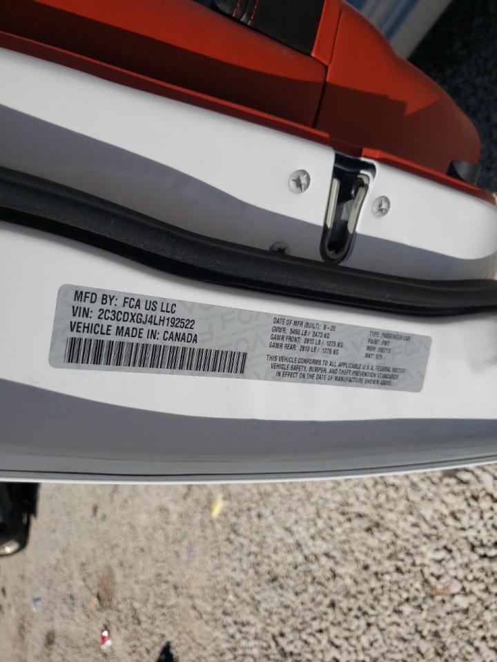 Photo 10 from auction – 2020 DODGE CHARGER SC with VIN 2C3CDXGJ4LH192522