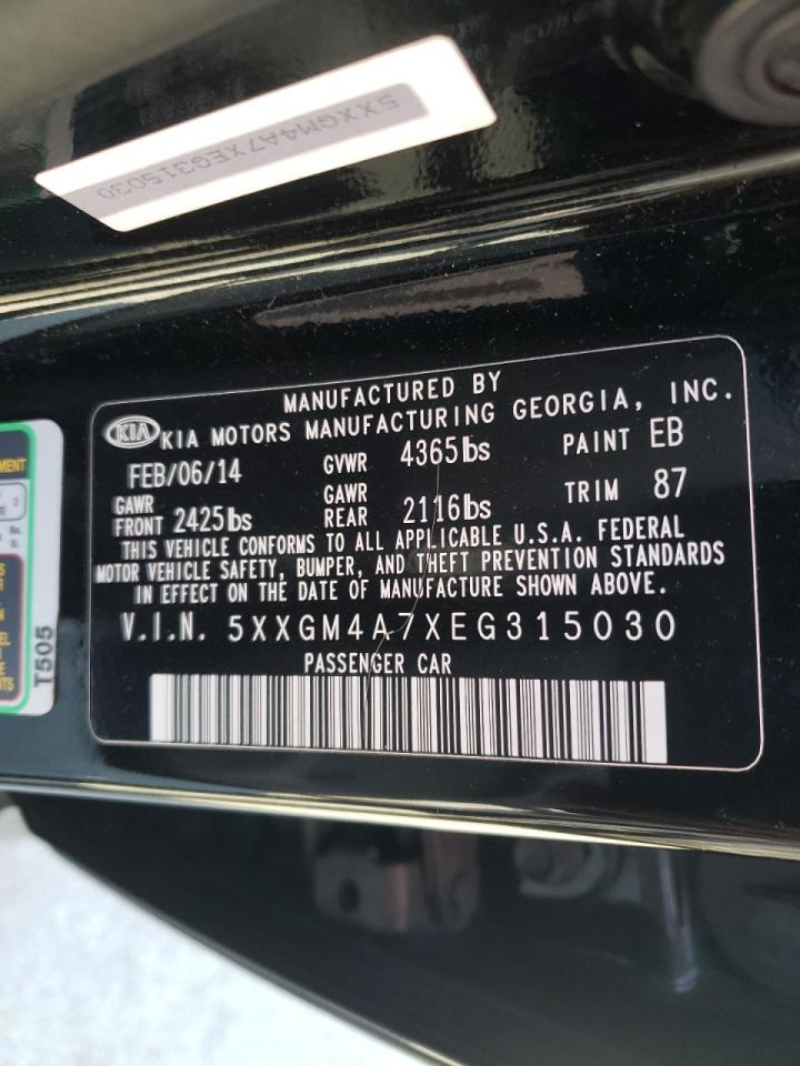 Photo 10 from auction – 2014 KIA OPTIMA LX with VIN 5XXGM4A7XEG315030