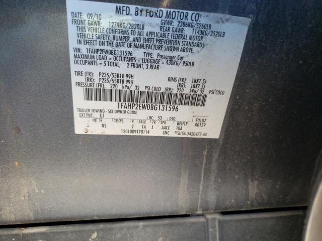 Photo 10 from auction – 2011 FORD TAURUS SEL with VIN 1FAHP2EW0BG131596