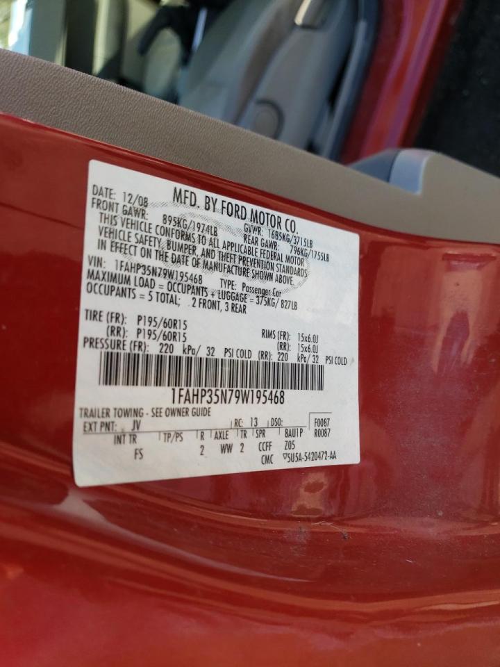 Photo 10 from auction – 2009 FORD FOCUS SE with VIN 1FAHP35N79W195468