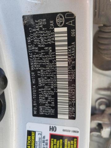 Photo 10 from auction – 2018 TOYOTA COROLLA L with VIN 2T1BURHEXJC025111