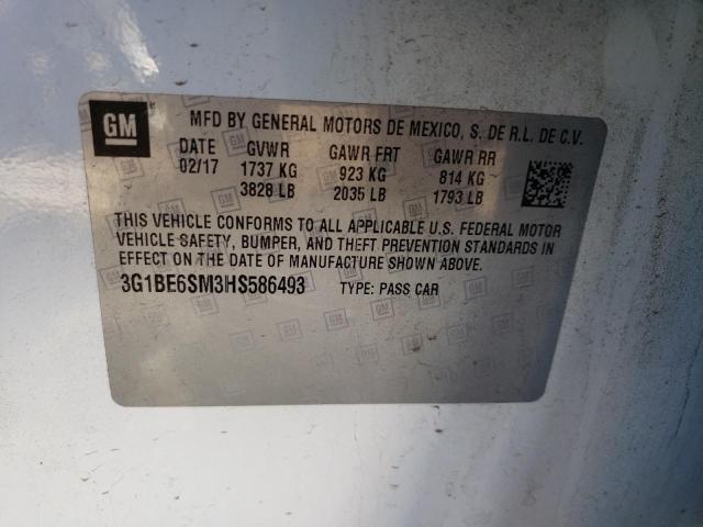 Photo 10 from auction – 2017 CHEVROLET CRUZE LT with VIN 3G1BE6SM3HS586493
