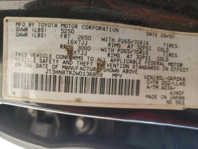 Photo 10 from auction – 1998 TOYOTA 4RUNNER LI with VIN JT3HN87R2W0136859