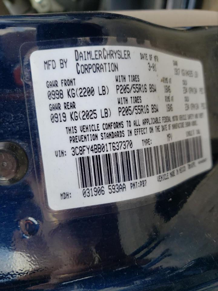Photo 10 from auction – 2001 CHRYSLER PT CRUISER with VIN 3C8FY4BB01T637370