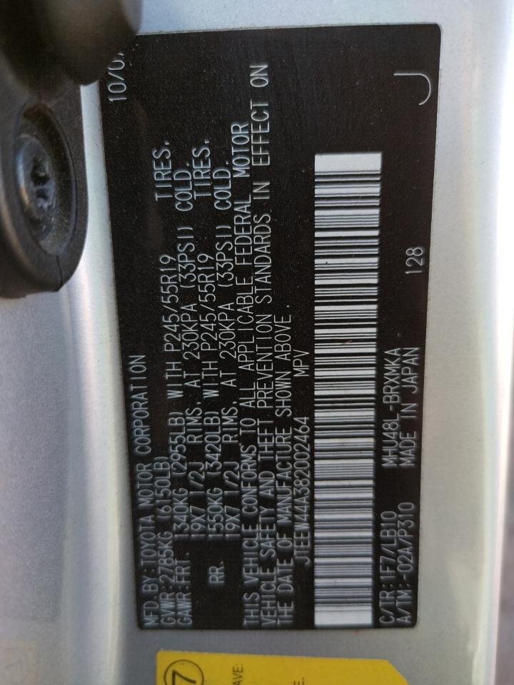 Photo 10 from auction – 2008 TOYOTA HIGHLANDER with VIN JTEEW44A382002464