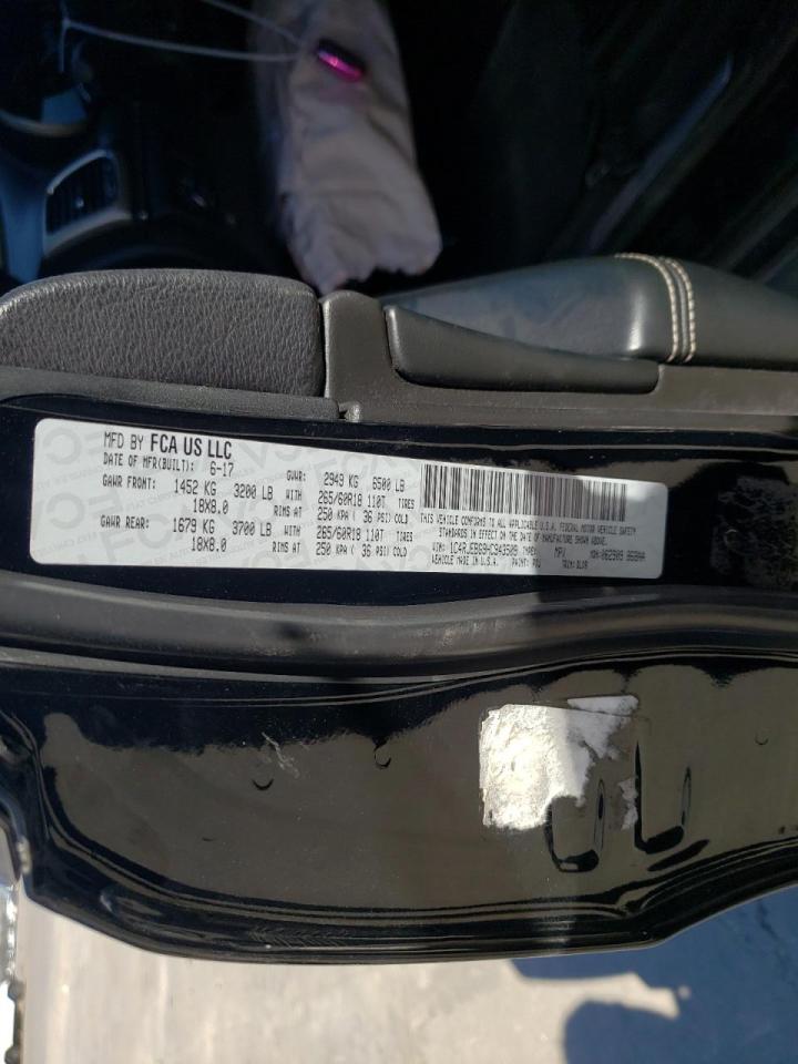 Photo 10 from auction – 2017 JEEP GRAND CHER with VIN 1C4RJEBG9HC943509