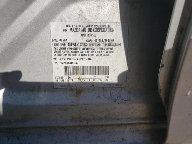 Photo 10 from auction – 2004 MAZDA 6 I with VIN 1YVFP80C745N90604