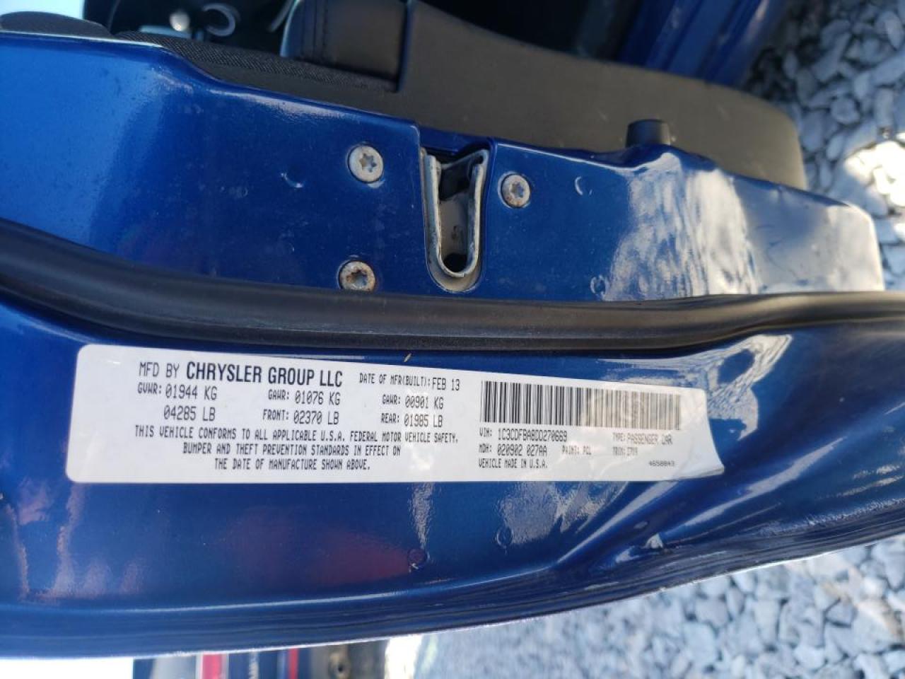 Photo 10 from auction – 2013 DODGE DART SXT with VIN 1C3CDFBA8DD270669