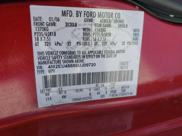Photo 10 from auction – 2006 MERCURY MOUNTAINEE with VIN 4M2EU48886UJ09720