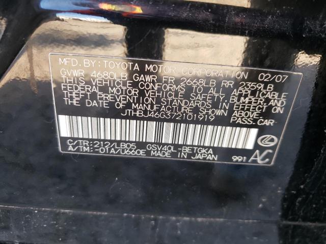 Photo 10 from auction – 2007 LEXUS ES 350 with VIN JTHBJ46G372101919