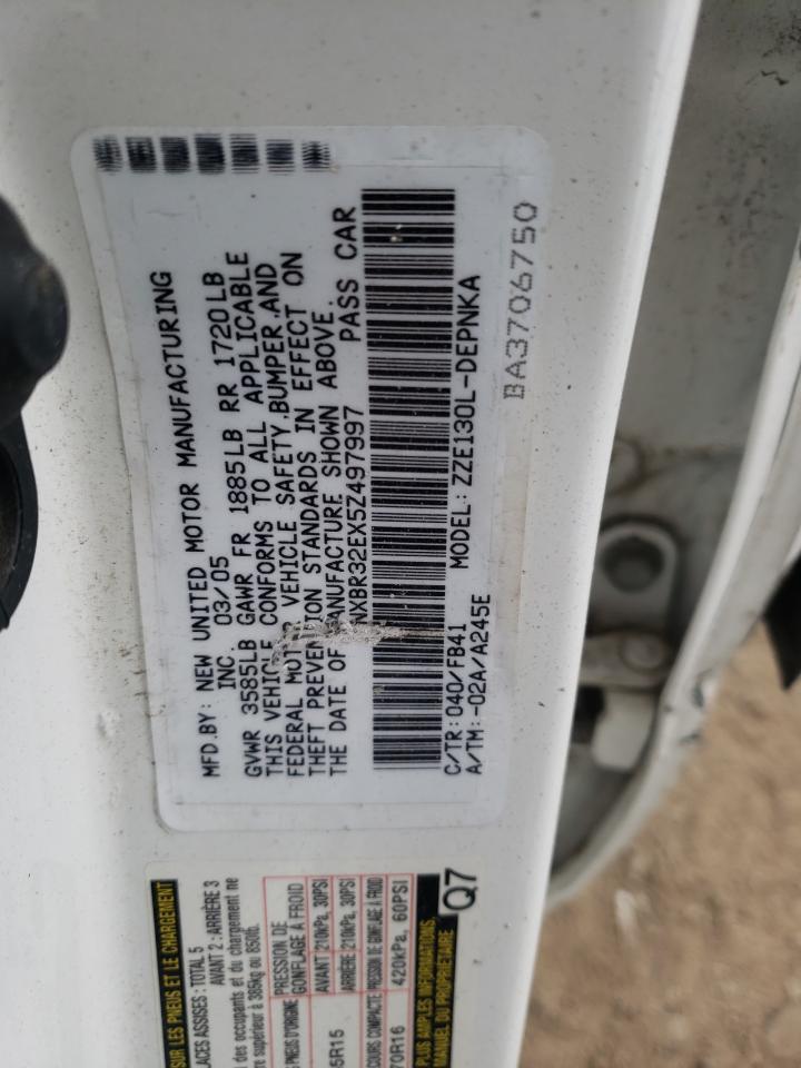 Photo 10 from auction – 2005 TOYOTA COROLLA CE with VIN 1NXBR32EX5Z497997
