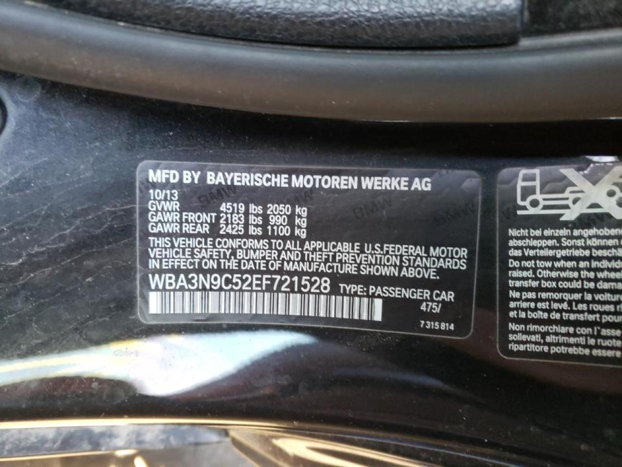 Photo 10 from auction – 2014 BMW 428 XI with VIN WBA3N9C52EF721528