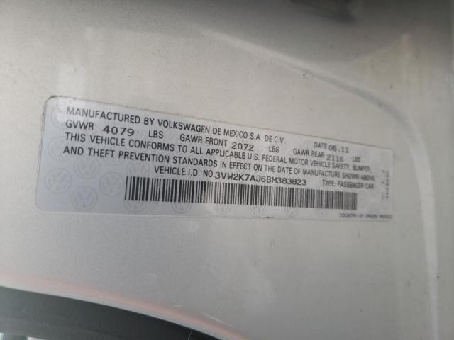 Photo 10 from auction – 2011 VOLKSWAGEN JETTA BASE with VIN 3VW2K7AJ5BM383823