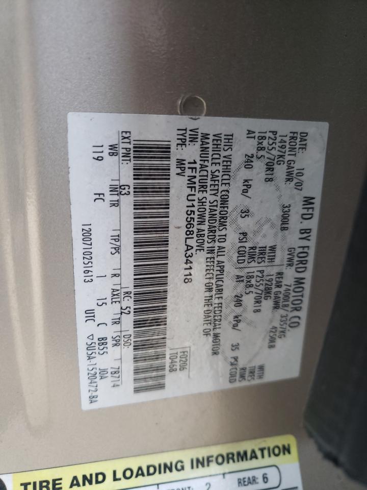 Photo 10 from auction – 2008 FORD EXPEDITION with VIN 1FMFU15568LA34118