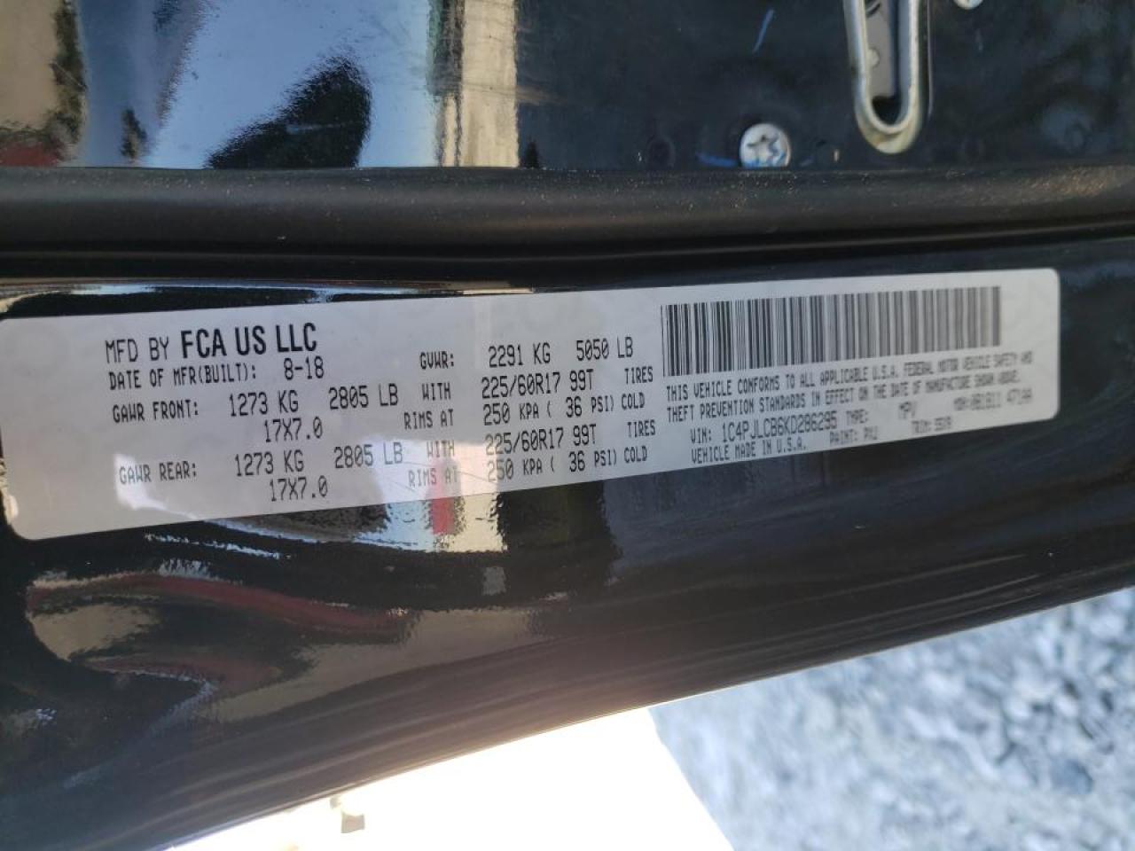 Photo 10 from auction – 2019 JEEP CHEROKEE L with VIN 1C4PJLCB6KD286295