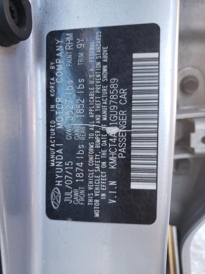 Photo 10 from auction – 2016 HYUNDAI ACCENT SE with VIN KMHCT4AE1GU978589