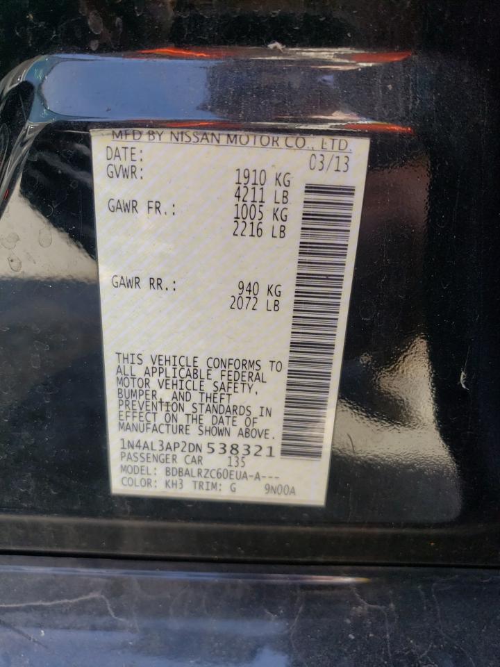 Photo 10 from auction – 2013 NISSAN ALTIMA 2.5 with VIN 1N4AL3AP2DN538321