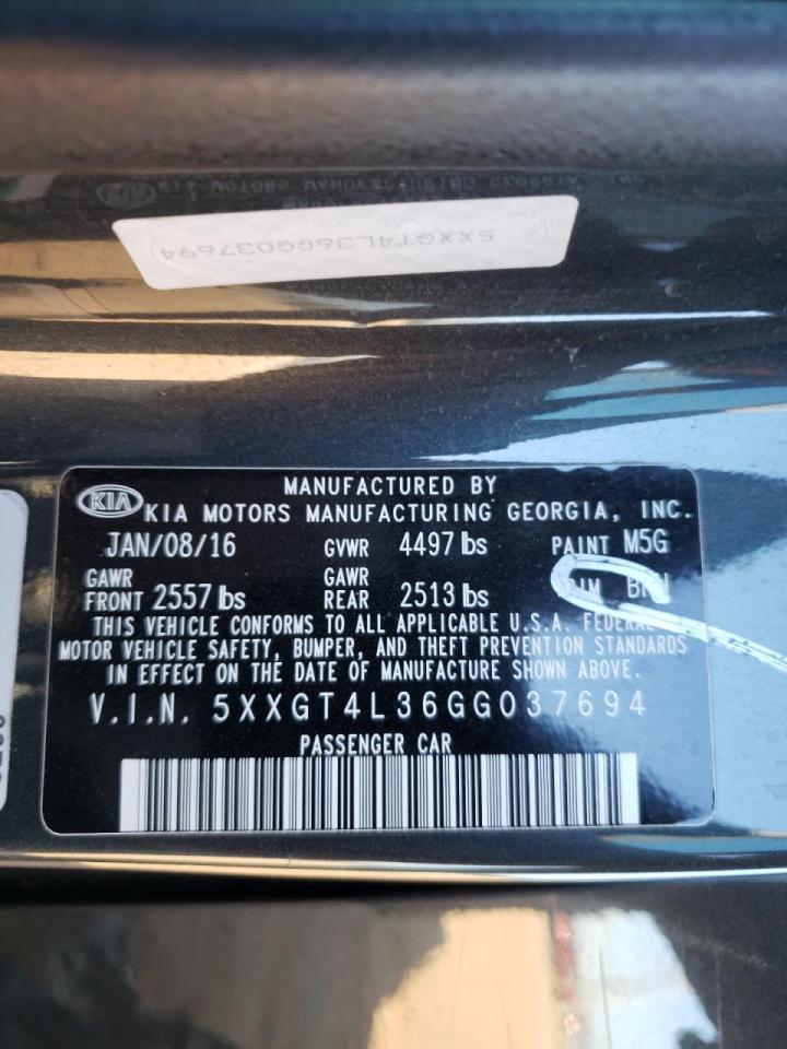 Photo 10 from auction – 2016 KIA OPTIMA LX with VIN 5XXGT4L36GG037694