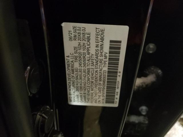 Photo 10 from auction – 2021 HONDA PILOT SE with VIN 5FNYF6H26MB093723