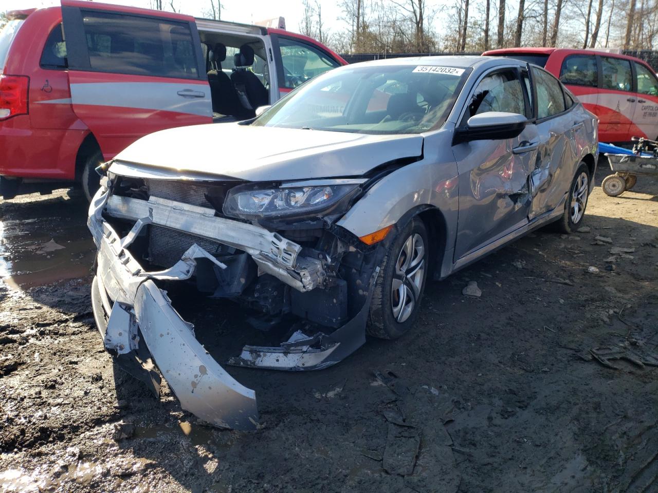 Photo 2 from auction – 2017 HONDA CIVIC LX with VIN 19XFC2F55HE223752