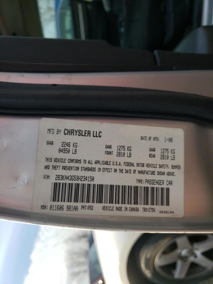 Photo 10 from auction – 2008 DODGE CHARGER with VIN 2B3KA43G58H234150