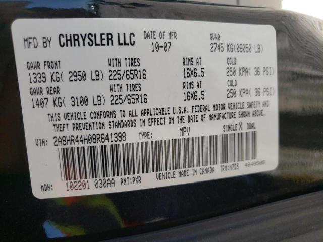 Photo 10 from auction – 2008 CHRYSLER TOWN & COU with VIN 2A8HR44H08R641398
